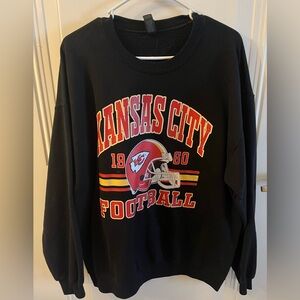 Gildan Black Kansas City Football Crewneck Sweater